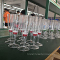 FDA colorful LED glass grade plastic LED champagne glass Flutes decoration LED Light Up Liquid drink cup